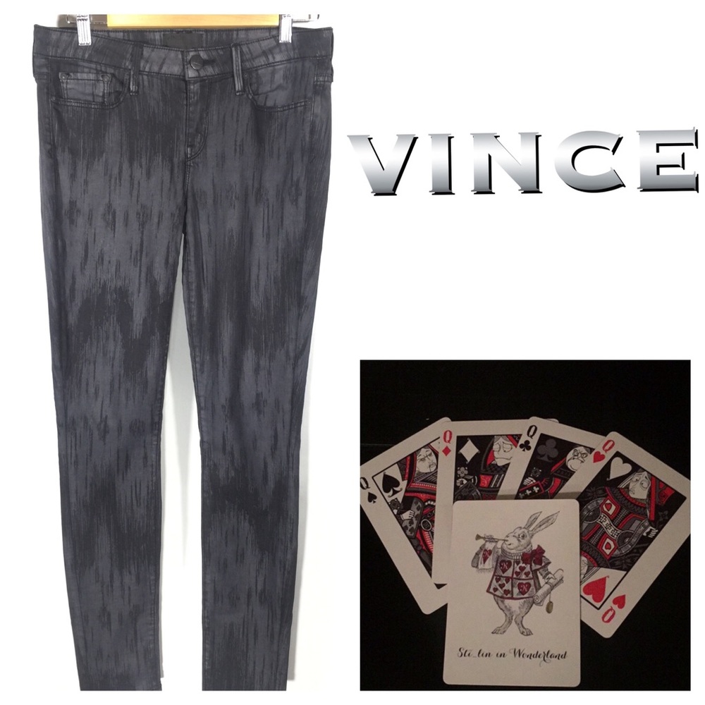 Vince. Dylan Skinny Jeans overdyed Coates Black